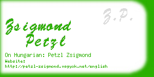 zsigmond petzl business card